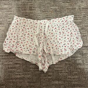 Rose pajama shorts